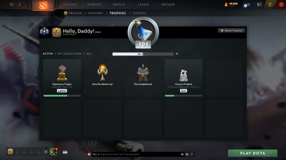 Divine III | MMR: 5083 | Behavior: 11966 | 3 Exclusive Arcanas | 2 Personas: AM & Mirana | Rare Cache Sets & Items | Complete 10th Anniversary | Mainpool | High Trophy Level | 6,640 Hours Played