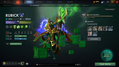 Divine III | MMR: 5083 | Behavior: 11966 | 3 Exclusive Arcanas | 2 Personas: AM & Mirana | Rare Cache Sets & Items | Complete 10th Anniversary | Mainpool | High Trophy Level | 6,640 Hours Played