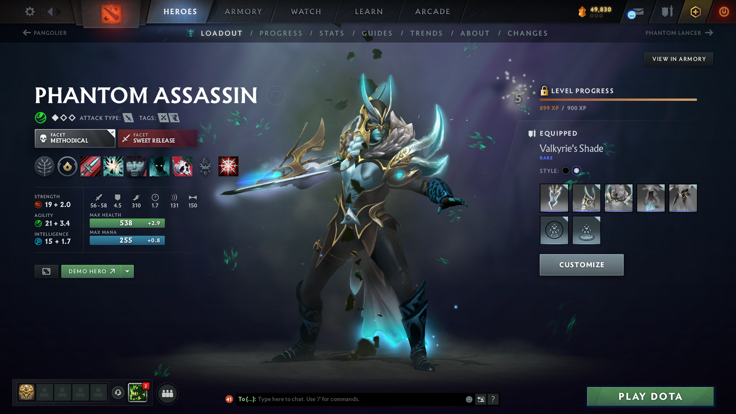Divine III | MMR: 5083 | Behavior: 11966 | 3 Exclusive Arcanas | 2 Personas: AM & Mirana | Rare Cache Sets & Items | Complete 10th Anniversary | Mainpool | High Trophy Level | 6,640 Hours Played