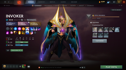 Divine III | MMR: 5083 | Behavior: 11966 | 3 Exclusive Arcanas | 2 Personas: AM & Mirana | Rare Cache Sets & Items | Complete 10th Anniversary | Mainpool | High Trophy Level | 6,640 Hours Played