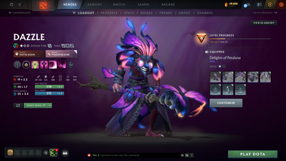 Divine III | MMR: 5083 | Behavior: 11966 | 3 Exclusive Arcanas | 2 Personas: AM & Mirana | Rare Cache Sets & Items | Complete 10th Anniversary | Mainpool | High Trophy Level | 6,640 Hours Played