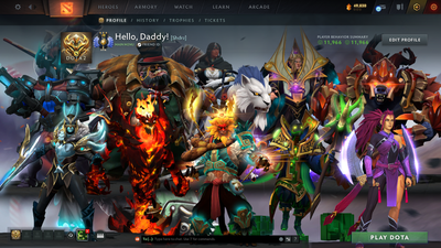 Divine III | MMR: 5083 | Behavior: 11966 | 3 Exclusive Arcanas | 2 Personas: AM & Mirana | Rare Cache Sets & Items | Complete 10th Anniversary | Mainpool | High Trophy Level | 6,640 Hours Played