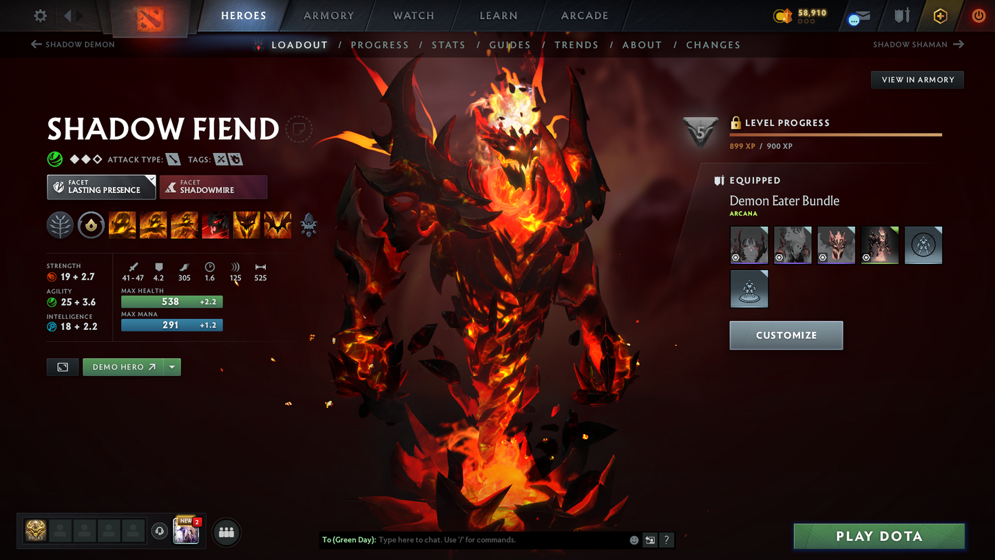 Archon V | MMR: 2996 | Behavior: 8576 | Shadow Fiend Arcana | 400+ Matches | Decent Sets Inside | Fast Queue | Full Access