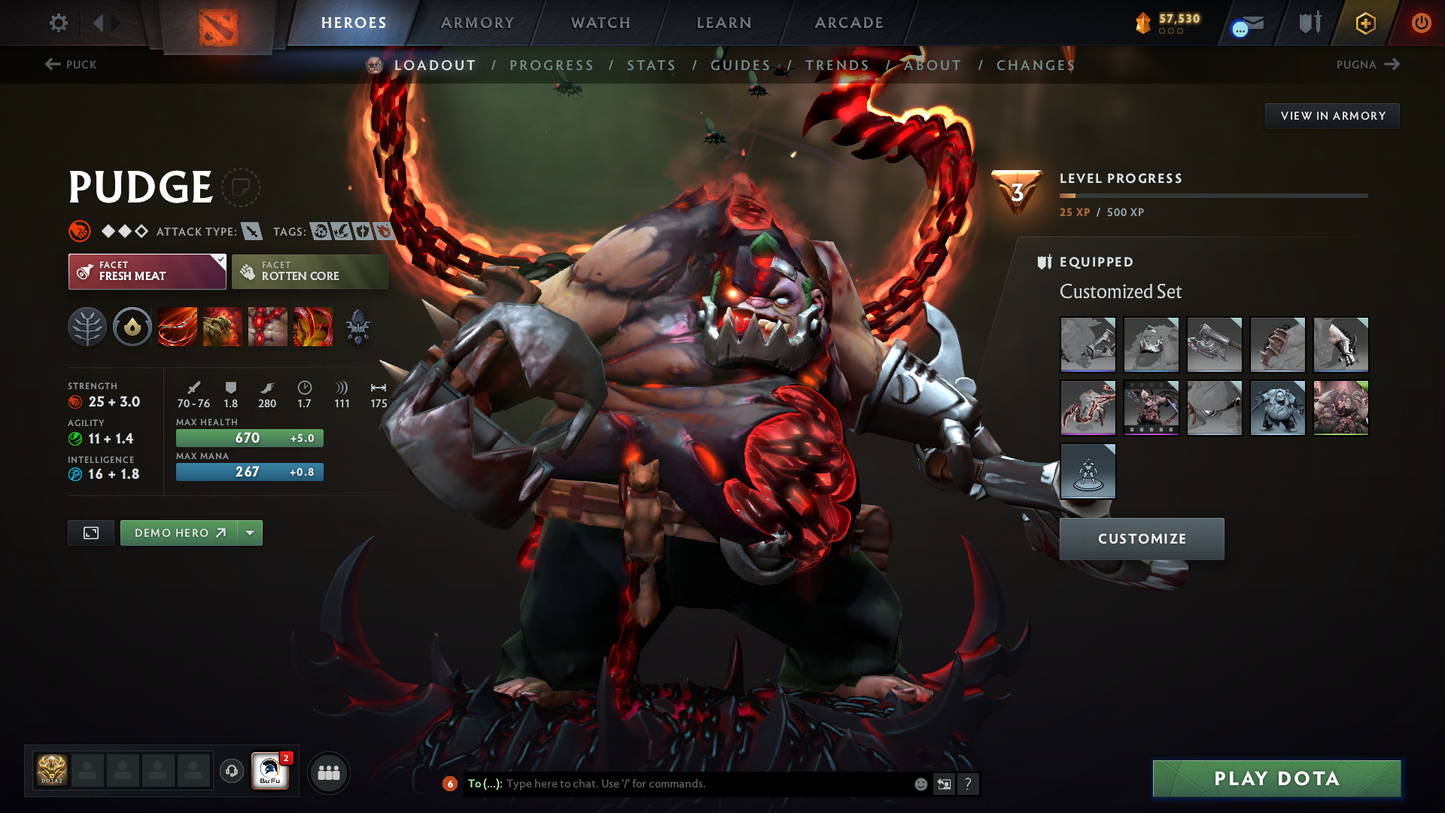 Guardian II | MMR: 1020 | Behavior Score: 10586 | x124 MMR DD TOKENS | 2 Arcanas: Pudge & Juggernaut | Many Rare Sets & Immortals Inside | 800+ Hours Played | Fast Queue | 2017 Account