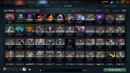 Guardian II | MMR: 1020 | Behavior Score: 10586 | x124 MMR DD TOKENS | 2 Arcanas: Pudge & Juggernaut | Many Rare Sets & Immortals Inside | 800+ Hours Played | Fast Queue | 2017 Account