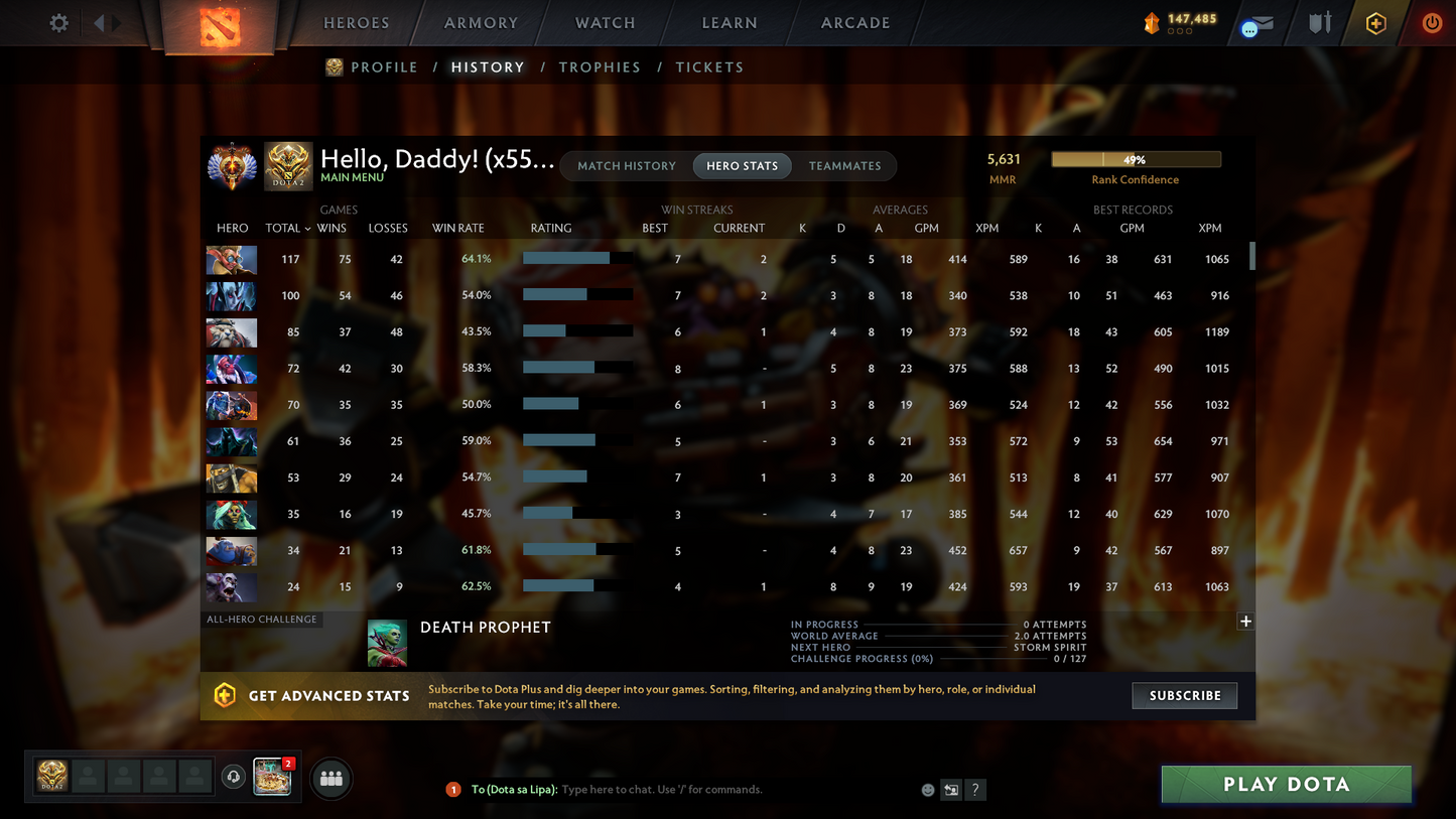 Immortal | MMR: 5631 | Behavior Score: 12000 | x55 MMR DD TOKENS | Lina Arcana | Anti Mage Persona | Many Rare Sets & Immortals Inside | 1200+ Hours Played | Fast Queue | Trophy Level: 178+
