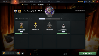 Immortal | MMR: 5631 | Behavior Score: 12000 | x55 MMR DD TOKENS | Lina Arcana | Anti Mage Persona | Many Rare Sets & Immortals Inside | 1200+ Hours Played | Fast Queue | Trophy Level: 178+