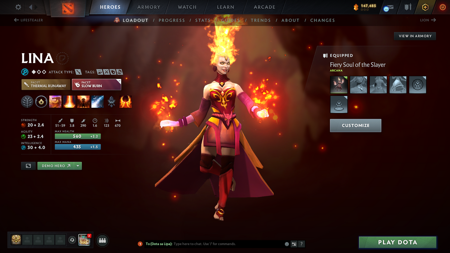 Immortal | MMR: 5631 | Behavior Score: 12000 | x55 MMR DD TOKENS | Lina Arcana | Anti Mage Persona | Many Rare Sets & Immortals Inside | 1200+ Hours Played | Fast Queue | Trophy Level: 178+