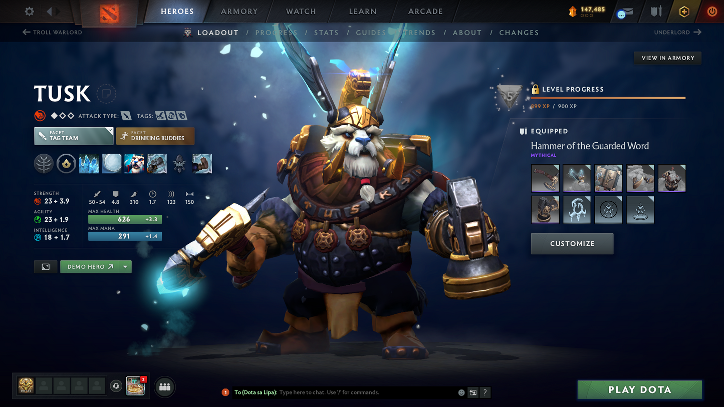 Immortal | MMR: 5631 | Behavior Score: 12000 | x55 MMR DD TOKENS | Lina Arcana | Anti Mage Persona | Many Rare Sets & Immortals Inside | 1200+ Hours Played | Fast Queue | Trophy Level: 178+
