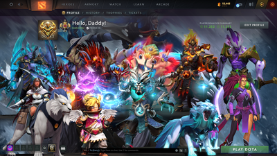 Legend I | MMR: 3148 | Behavior: 11252 | Jugg Arcana | 4 Personas: Invoker, CM, AM & Mirana | High Value Cache Sets | Mainpool | High Trophy Level | 3,412 Hours Played