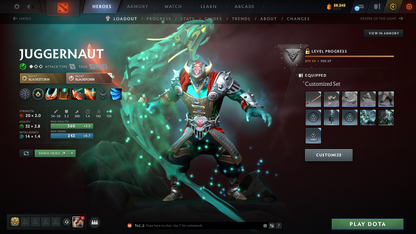 Legend I | MMR: 3029 | Behavior: 9888 | Jugg Arcana | All 5 Personas: Invoker, CM, AM, PA & Mirana | Tons of Cache Sets | Mainpool | High Trophy Level | 4,260 Hours Played