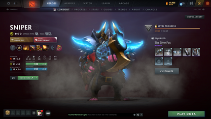 Guardian V | MMR: 1372 | Behavior: 10245 | Pudge Arcana | 2600+ Matches Played | Many Immortals & Sets Inside | Mainpool | High Trophy