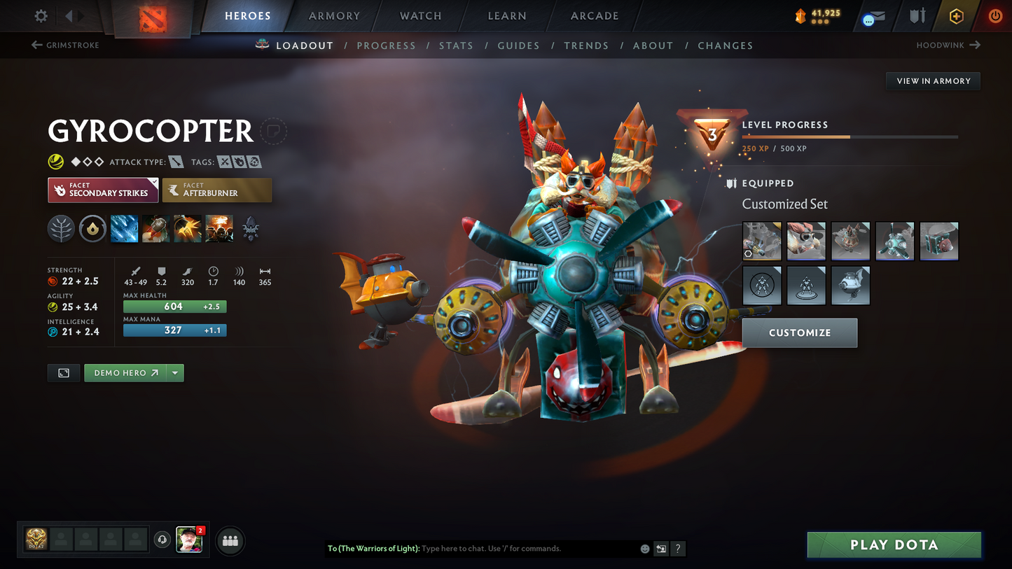 Guardian V | MMR: 1372 | Behavior: 10245 | Pudge Arcana | 2600+ Matches Played | Many Immortals & Sets Inside | Mainpool | High Trophy