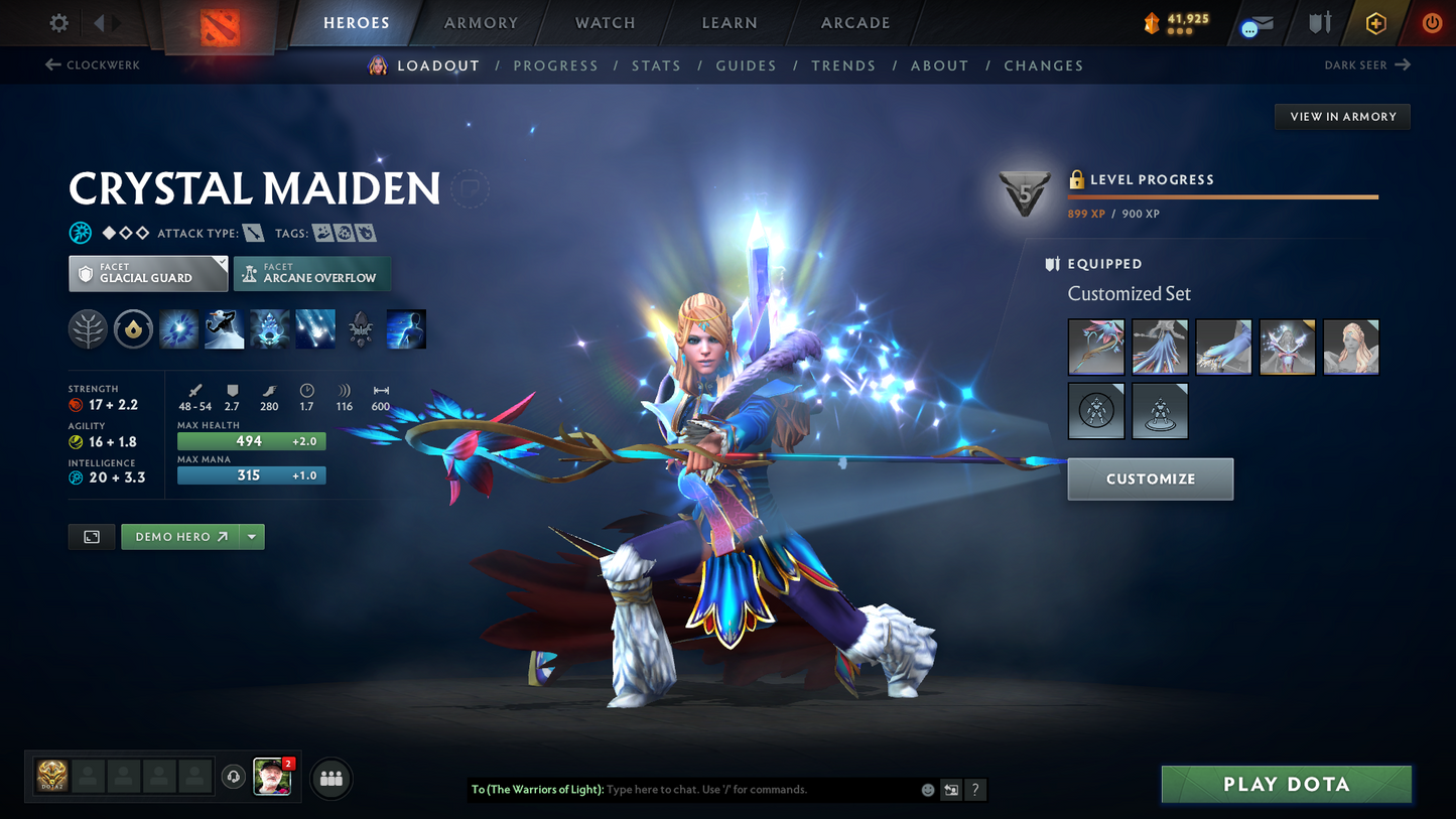 Guardian V | MMR: 1372 | Behavior: 10245 | Pudge Arcana | 2600+ Matches Played | Many Immortals & Sets Inside | Mainpool | High Trophy