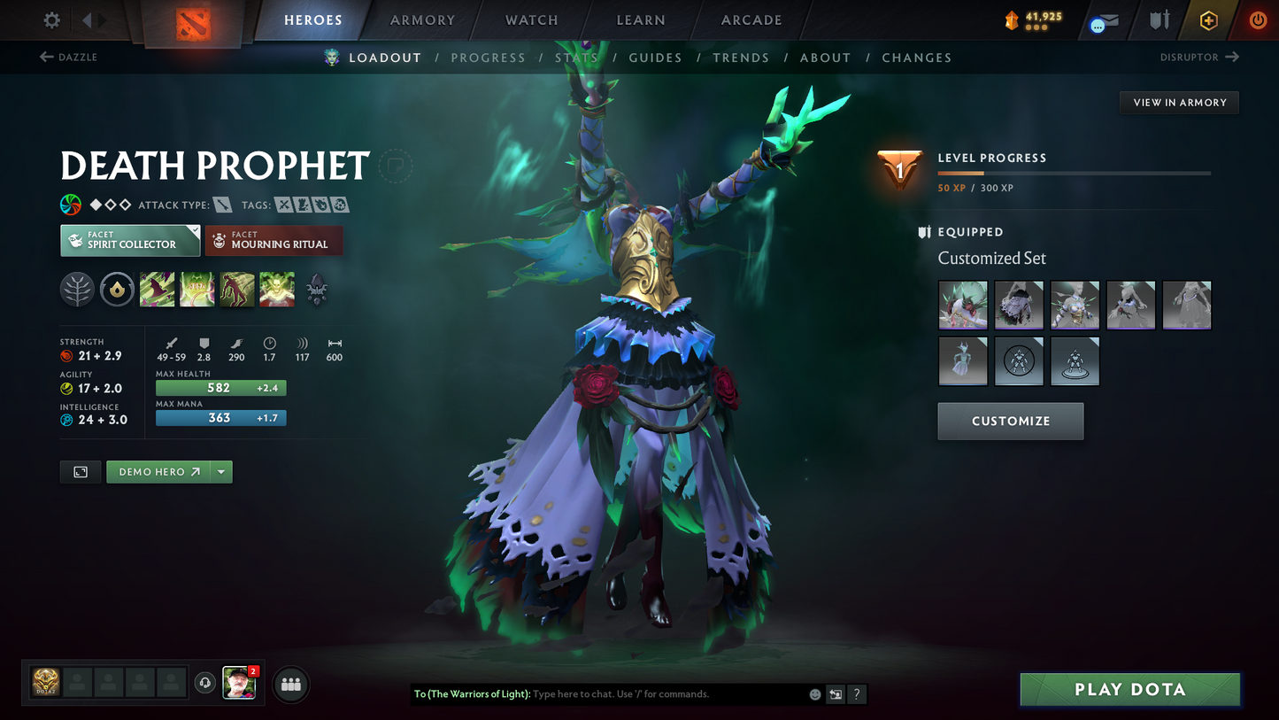 Guardian V | MMR: 1372 | Behavior: 10245 | Pudge Arcana | 2600+ Matches Played | Many Immortals & Sets Inside | Mainpool | High Trophy