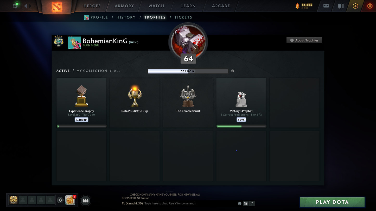 Archon IV | MMR: 2784 - Behavior: 11730 | Arcanas: Juggernaut, Zeus & CM | Many Immortals and Rare Sets | 4,700+ Hours | Mainpool | Complete Access