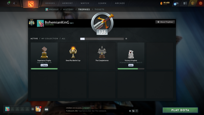 Archon III | MMR: 2600 - Behavior: 12000 | BATTLEPASS: TI7, TI8 & TI10 | 6 Arcanas - Wraith King, Windranger, Queen of Pain, IO, Techies & LC | Lion's Green Hand | Kunkka's Shark Immortal | 3 Personas | 4 Terrains | Cache Sets | 7400+ Matches