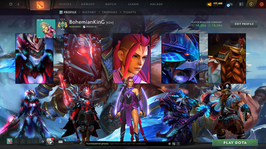 Archon III | MMR: 2759 - Behavior Score: 10586 | Mainpool | 1100+ Hours Played | Anti Mage Persona | Free Dota Plus Membership | Quartero's Curios Sets | Fast Queue | Full Access