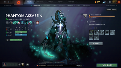 Divine IV | MMR: 5169 | Behavior: 11033 | 3 Arcanas: SF, PA & Pudge | 2 Personas: AM & Mirana | 10th Anniversary Items | Mainpool | High Trophy Level | 2017 Account