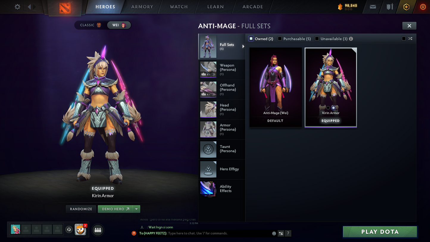 Crusader II | MMR: 1672 | Battlepass: TI10 | 4 Arcanas - Wraith King (Style 2), Windranger, Queen of Pain (Style 2 Unlocked) & Jugg | AM, Pudge Personas | Many Cache Sets | 2015 Account | 4,052 Matches Played | Complete Access