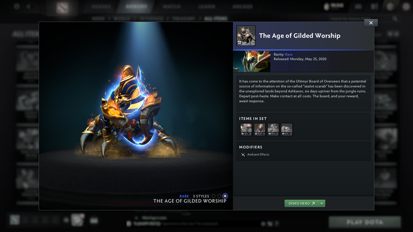 Crusader II | MMR: 1672 | Battlepass: TI10 | 4 Arcanas - Wraith King (Style 2), Windranger, Queen of Pain (Style 2 Unlocked) & Jugg | AM, Pudge Personas | Many Cache Sets | 2015 Account | 4,052 Matches Played | Complete Access