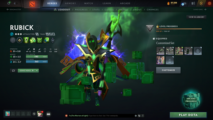 Legend III | MMR: 3409 | Behavior: 11550 | 3 Arcanas: Terrorblade, Pudge & Rubick | Anti Mage Persona | Many Rare Sets & Immortals | Mainpool | High Trophy Level | 1,421 Hours Played