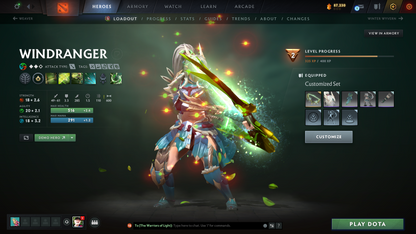 Legend III | MMR: 3409 | Behavior: 11550 | 3 Arcanas: Terrorblade, Pudge & Rubick | Anti Mage Persona | Many Rare Sets & Immortals | Mainpool | High Trophy Level | 1,421 Hours Played