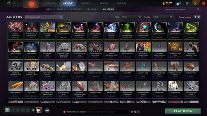 Legend III | MMR: 3409 | Behavior: 11550 | 3 Arcanas: Terrorblade, Pudge & Rubick | Anti Mage Persona | Many Rare Sets & Immortals | Mainpool | High Trophy Level | 1,421 Hours Played