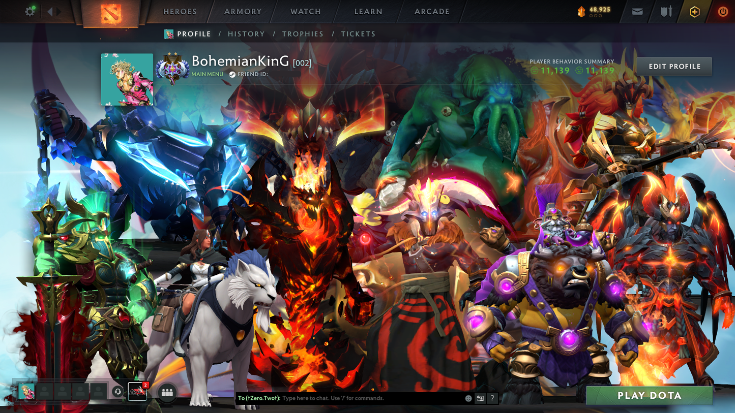 Ancient II | MMR: 3930 - Behavior: 11,139 | Arcanas: Juggernaut & Shadow Fiend | Super Rare Cache Sets & Items | 4,000+ Hours | Mainpool | Complete Access