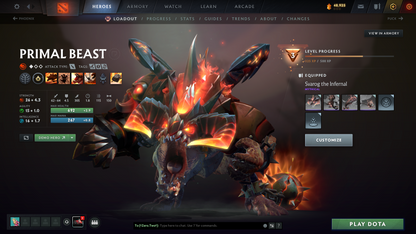 Ancient II | MMR: 3930 - Behavior: 11,139 | Arcanas: Juggernaut & Shadow Fiend | Super Rare Cache Sets & Items | 4,000+ Hours | Mainpool | Complete Access