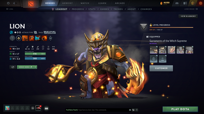 Ancient II | MMR: 3930 - Behavior: 11,139 | Arcanas: Juggernaut & Shadow Fiend | Super Rare Cache Sets & Items | 4,000+ Hours | Mainpool | Complete Access