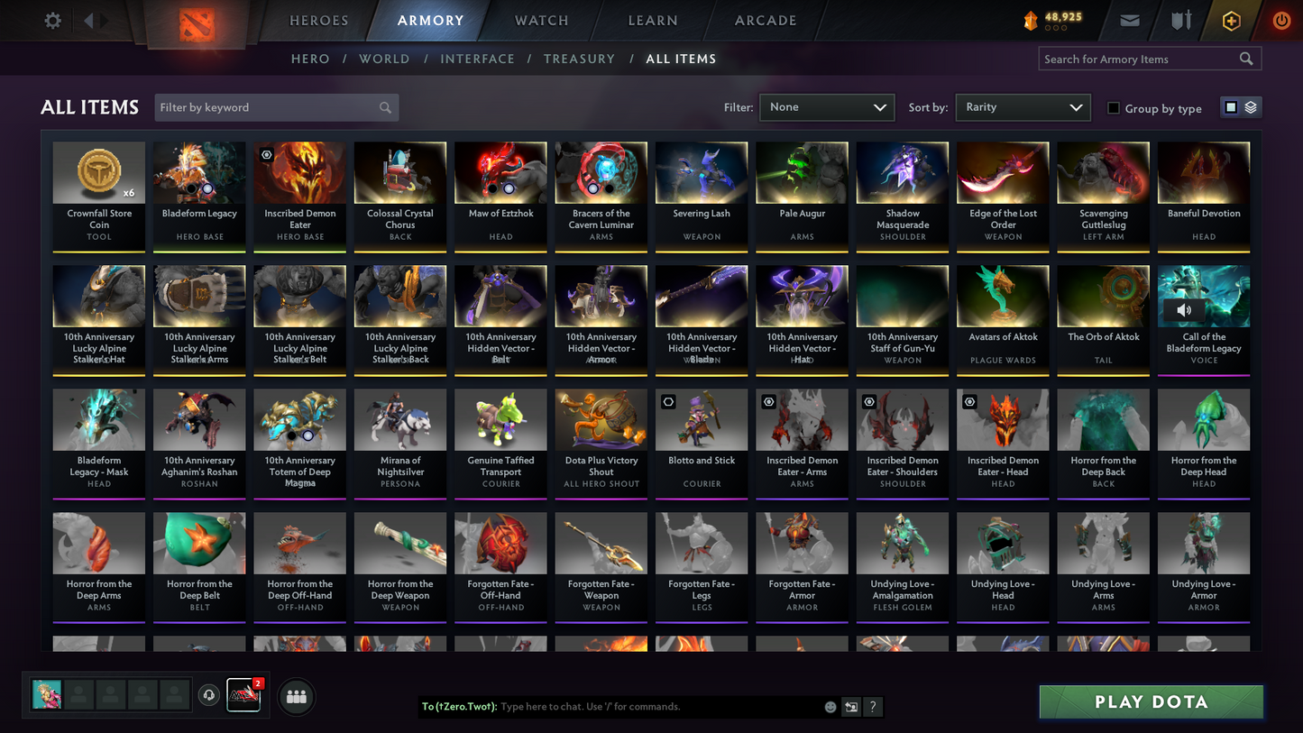 Ancient II | MMR: 3930 - Behavior: 11,139 | Arcanas: Juggernaut & Shadow Fiend | Super Rare Cache Sets & Items | 4,000+ Hours | Mainpool | Complete Access