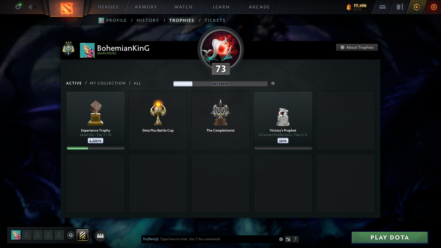 Archon III | MMR: 2577 - Behavior: 11051 | 4 Arcanas: Pudge, Legion, Rubick & Terrorblade | High Value Cache Sets & Immortals | 3000+ Hours | Mainpool | Complete Access