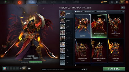 Archon III | MMR: 2577 - Behavior: 11051 | 4 Arcanas: Pudge, Legion, Rubick & Terrorblade | High Value Cache Sets & Immortals | 3000+ Hours | Mainpool | Complete Access