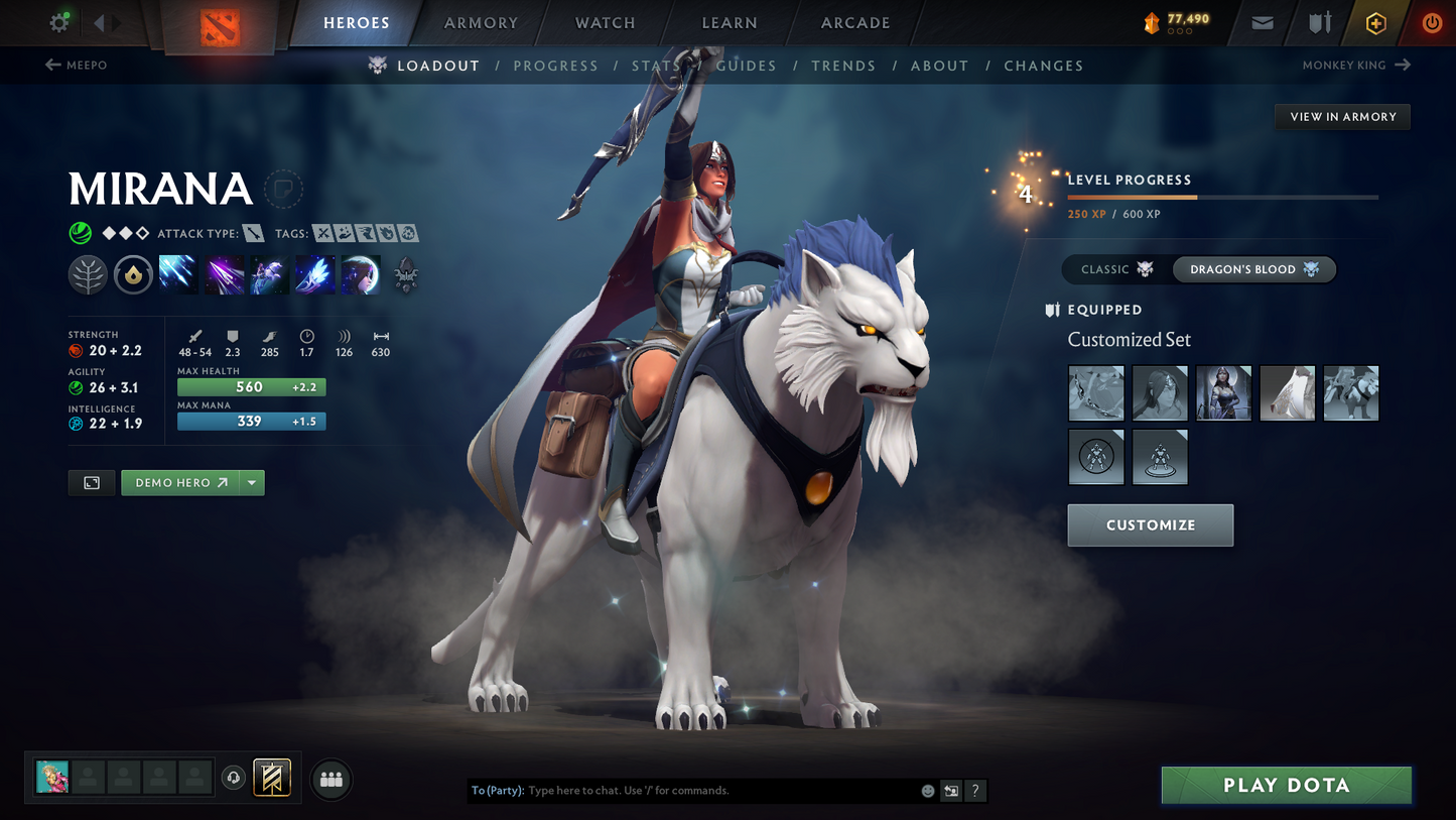 Archon III | MMR: 2577 - Behavior: 11051 | 4 Arcanas: Pudge, Legion, Rubick & Terrorblade | High Value Cache Sets & Immortals | 3000+ Hours | Mainpool | Complete Access