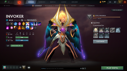 Archon III | MMR: 2577 - Behavior: 11051 | 4 Arcanas: Pudge, Legion, Rubick & Terrorblade | High Value Cache Sets & Immortals | 3000+ Hours | Mainpool | Complete Access