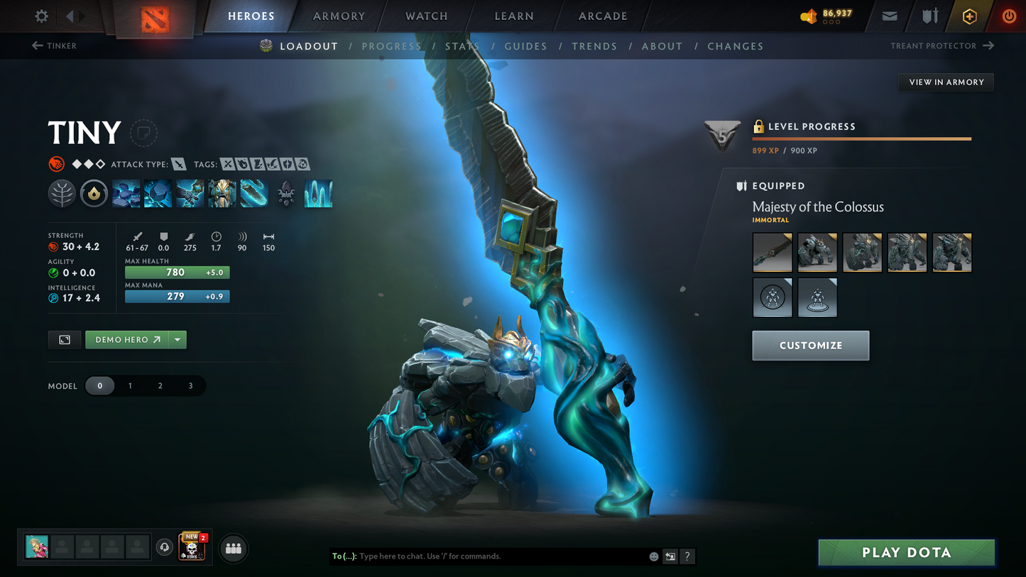 Crusader IV | MMR: 1988 | Battlepass: TI8+TI9 | Earthshaker & PA Arcanas | 3 Personas: Invoker, AM, Pudge | Lion's Green Hand | Axe & Tiny Prestige | 2 Terrains | Tons of Cache Sets | 2018 Account | Complete Access