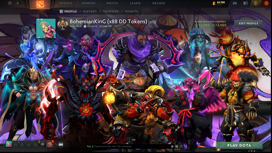 Legend I | MMR: 3098 - Behavior: 12000 | x88 MMR DD TOKENS | Many Immortals & Items | Mainpool | Fast Queue | Complete Access