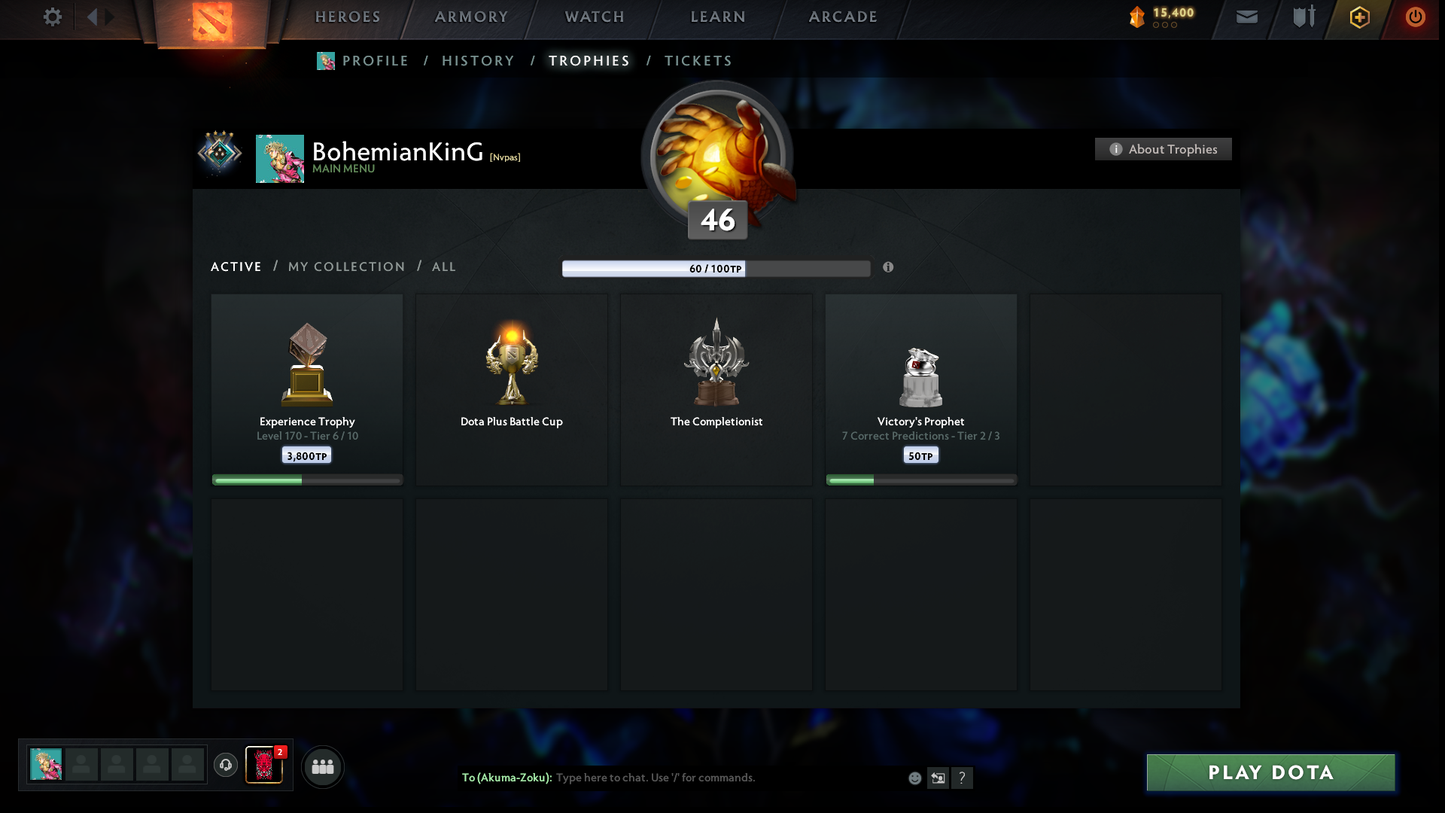 Crusader IV | MMR: 2070 - Behavior: 8194 | x93 MMR DD TOKENS | Juggernaut Arcana | 5 Personas: Pudge, AM, PA, Mirana & CM | Stacked with Rare Cache Sets & Items | 1 Month Free Dota Plus | Mainpool Fast Queue