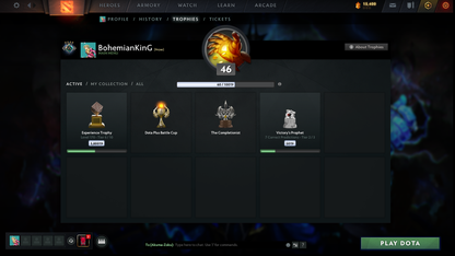 Crusader IV | MMR: 2070 - Behavior: 8194 | x93 MMR DD TOKENS | Juggernaut Arcana | 5 Personas: Pudge, AM, PA, Mirana & CM | Stacked with Rare Cache Sets & Items | 1 Month Free Dota Plus | Mainpool Fast Queue