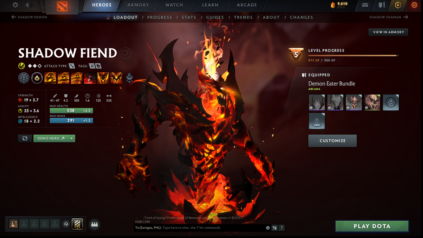 Crusader I | MMR: 1460 - Behavior: 10582 | x141 MMR DD TOKENS | 3 Arcanas: SF, Pudge & Jugg | Stacked With Immortals & Sets | 2200+ Matches | Mainpool | Fast Queue