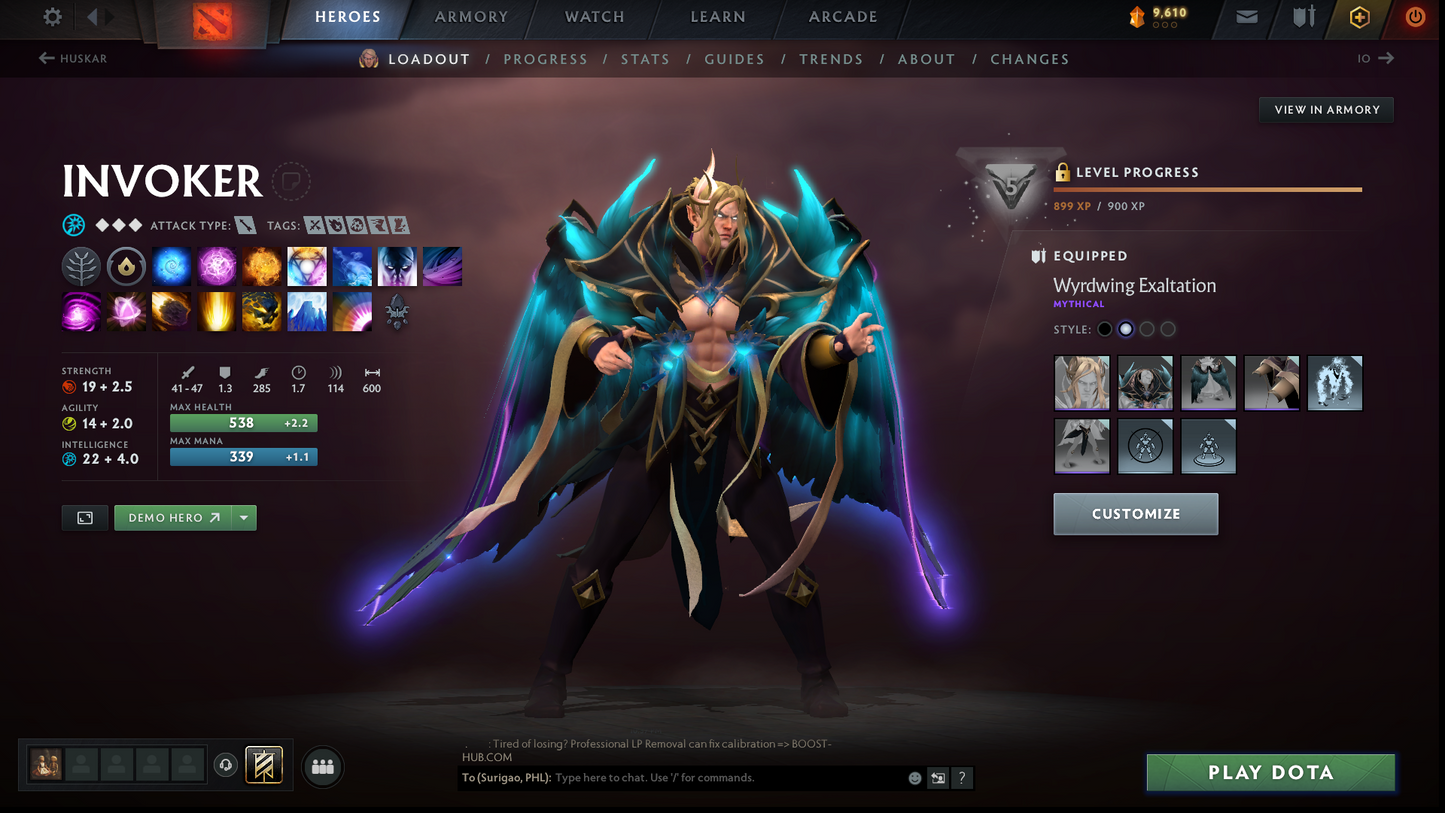 Crusader I | MMR: 1460 - Behavior: 10582 | x141 MMR DD TOKENS | 3 Arcanas: SF, Pudge & Jugg | Stacked With Immortals & Sets | 2200+ Matches | Mainpool | Fast Queue