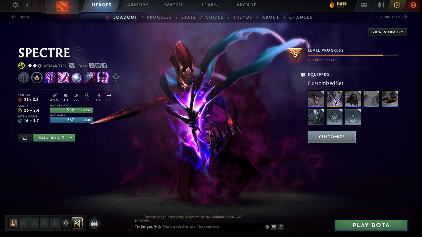 Crusader I | MMR: 1460 - Behavior: 10582 | x141 MMR DD TOKENS | 3 Arcanas: SF, Pudge & Jugg | Stacked With Immortals & Sets | 2200+ Matches | Mainpool | Fast Queue