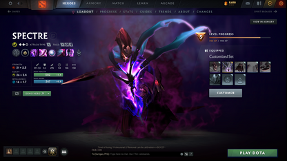 Crusader I | MMR: 1460 - Behavior: 10582 | x141 MMR DD TOKENS | 3 Arcanas: SF, Pudge & Jugg | Stacked With Immortals & Sets | 2200+ Matches | Mainpool | Fast Queue