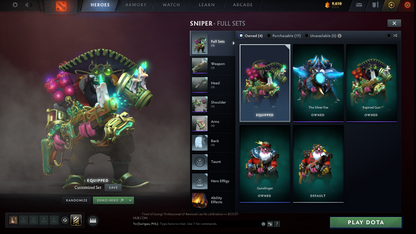 Crusader I | MMR: 1460 - Behavior: 10582 | x141 MMR DD TOKENS | 3 Arcanas: SF, Pudge & Jugg | Stacked With Immortals & Sets | 2200+ Matches | Mainpool | Fast Queue