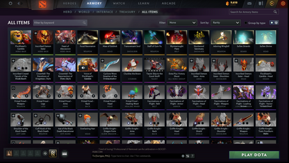 Crusader I | MMR: 1460 - Behavior: 10582 | x141 MMR DD TOKENS | 3 Arcanas: SF, Pudge & Jugg | Stacked With Immortals & Sets | 2200+ Matches | Mainpool | Fast Queue