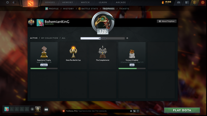 Legend I | MMR: 3027 | Battlepass: TI9 | Earthshaker Arcana | 5 Personas: PA, CM, Invoker, AM & Pudge | Axe & Tiny Prestige | Overgrown Empire Terrain | Tons of Cache Sets | 2014 Account | Complete Access