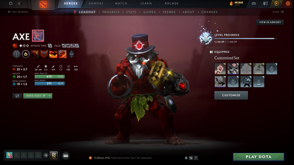 Legend I | MMR: 3027 | Battlepass: TI9 | Earthshaker Arcana | 5 Personas: PA, CM, Invoker, AM & Pudge | Axe & Tiny Prestige | Overgrown Empire Terrain | Tons of Cache Sets | 2014 Account | Complete Access
