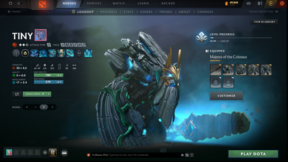 Legend I | MMR: 3027 | Battlepass: TI9 | Earthshaker Arcana | 5 Personas: PA, CM, Invoker, AM & Pudge | Axe & Tiny Prestige | Overgrown Empire Terrain | Tons of Cache Sets | 2014 Account | Complete Access
