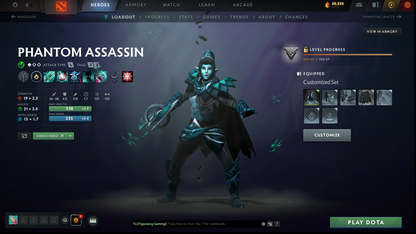 Guardian IV | MMR: 1219 - Behavior: 12000 | Phantom Assassin Arcana | AM Persona | 30+ Expensive Immortals | Stacked with Sets & Items | Mainpool | Fast Queue